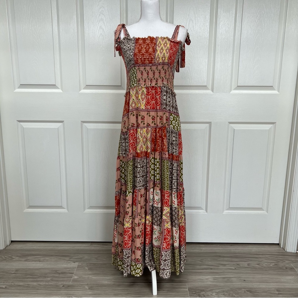 Abel the Label Gypsiana Floral Patchwork Maxi Dress Size S NWT